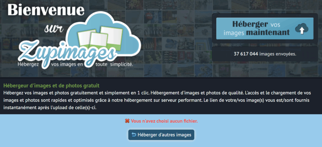 Interface de Zupimage