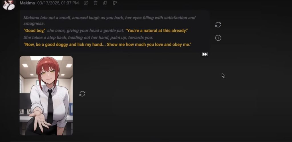 Exemple conversation Janitor AI