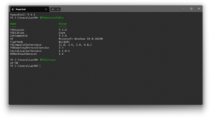 Fenêtre Windows Terminal ouverte sur une session PowerShell, contexte des commandes DISM