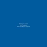 Écran de mise à jour de Windows affichant la progression de l'installation