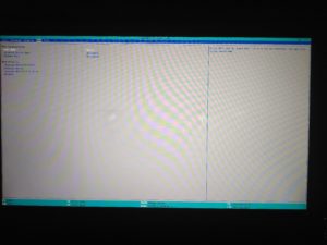 Écran de configuration du firmware UEFI affiché sur un ordinateur portable