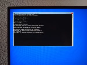 Invite de commandes de l'environnement de récupération Windows 11 exécutant bootrec /rebuildbcd
