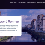 Page du campus Sup de Vinci Rennes, école d'informatique