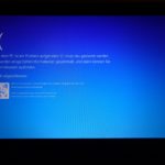 Ecran bleu Windows 10 photographie sur un ecran d ordinateur de bureau