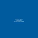 Ecran de mise a jour de Windows 10 version 22H2 affichant la progression en pourcentage