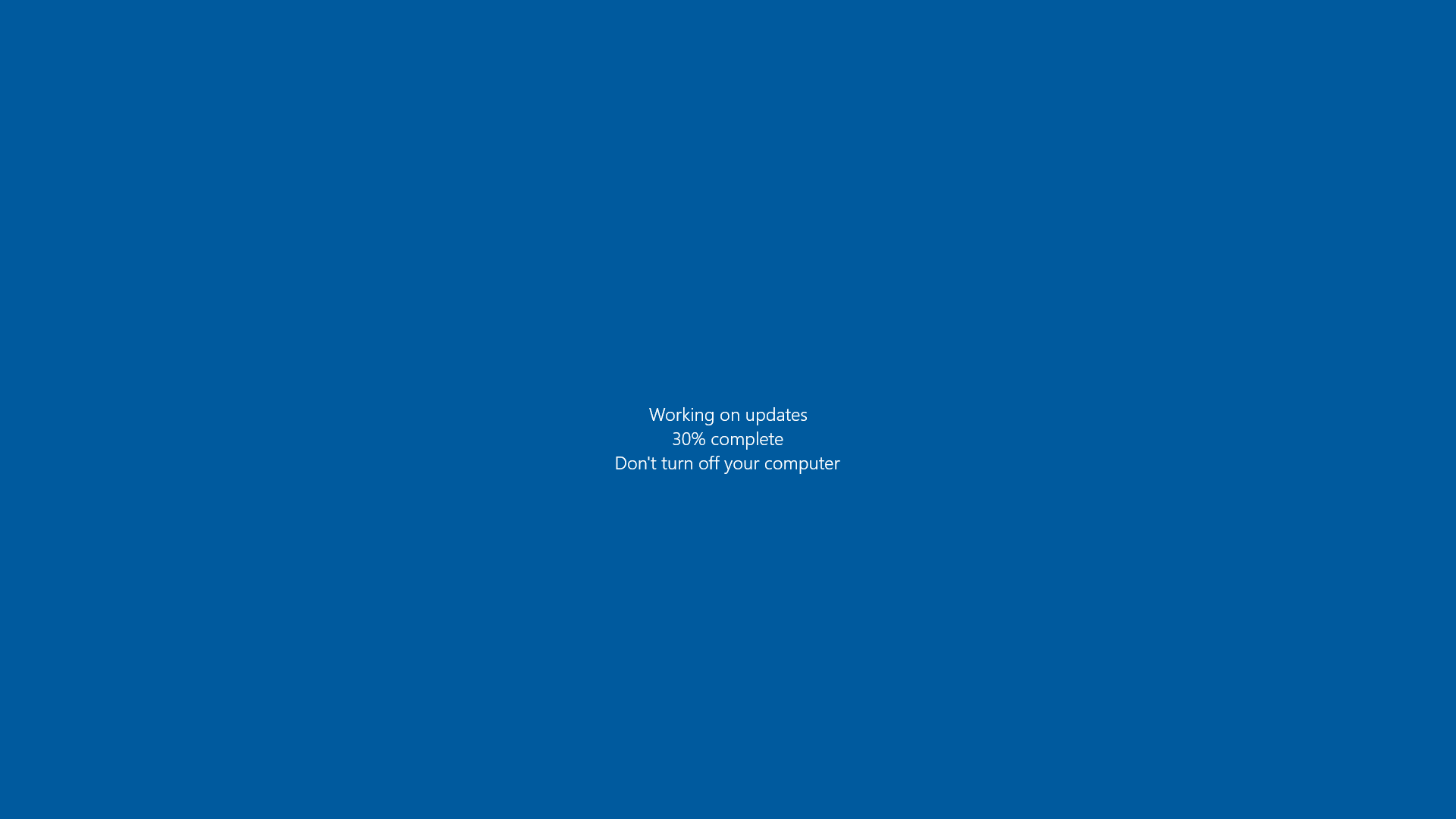 Écran de mise à jour de Windows affiché pendant l'installation de composants, contexte de l'erreur 0x800f081f