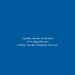 Ecran de traitement des mises a jour de Windows 10 affiche pendant un redemarrage