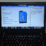 Menu de sélection du périphérique de démarrage dans l'UEFI d'un ordinateur portable ThinkPad