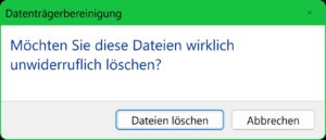 Fenetre Nettoyage de disque de Windows listant les categories de fichiers temporaires a supprimer