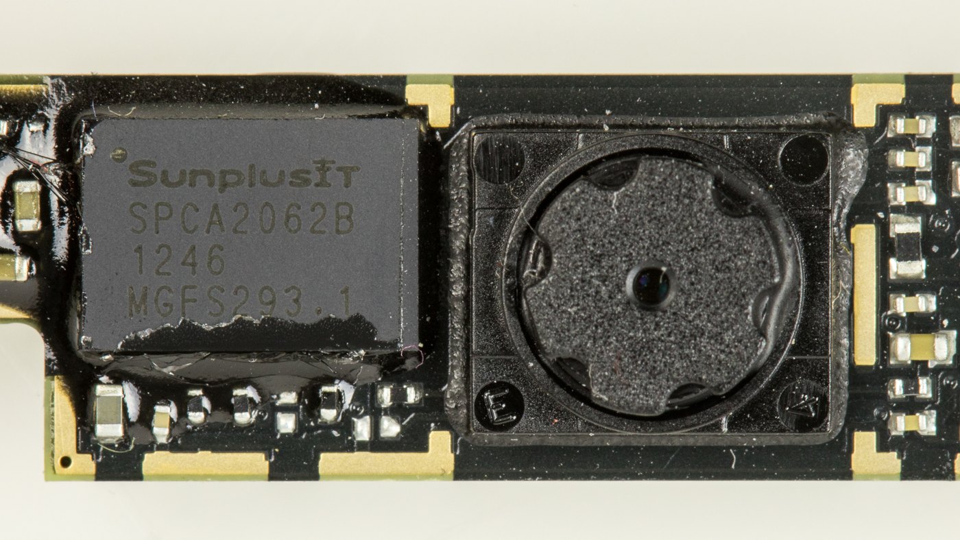 Module de webcam intégrée d'un ordinateur portable avec son capteur et son contrôleur SunplusIT