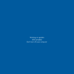 Écran de mise à jour de Windows 10 version 22H2 pendant l'installation