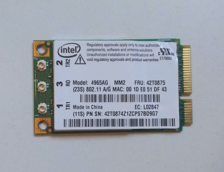 Carte reseau sans fil Intel demontee, type de peripherique qui declenche un echec de transition d alimentation
